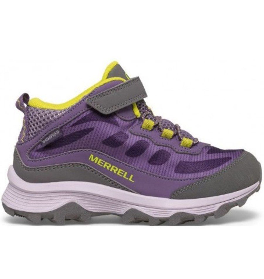 Kids Shoes Shoesissime Fall Boots | Merrell Moab Speed Mid Ac Wp Mk166276 Purple