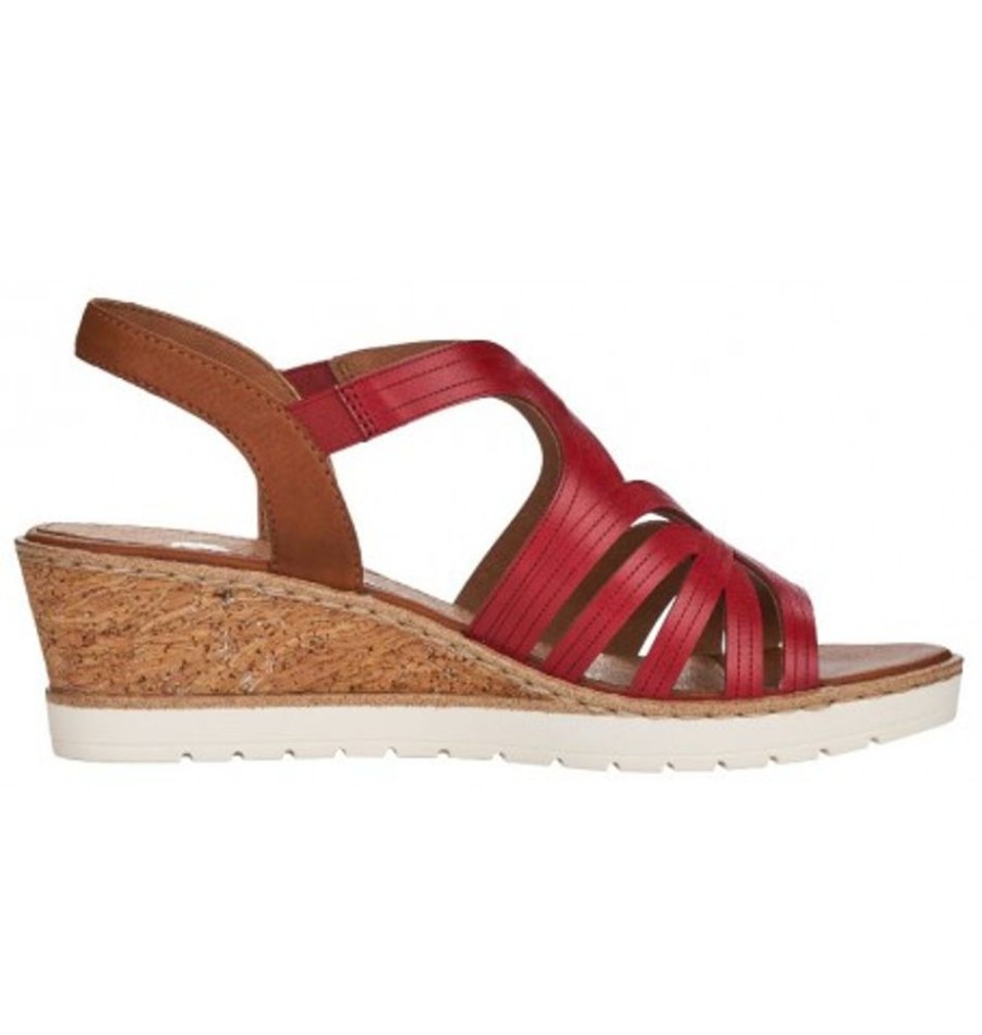 Women'S Shoes Shoesissime Sandals | Rieker - Remonte R6255-34 Red