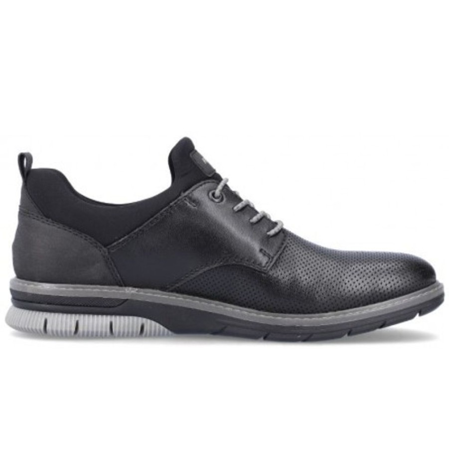 Men'S Shoes Shoesissime Dress Shoes Without Laces | Rieker 14450-00 Black