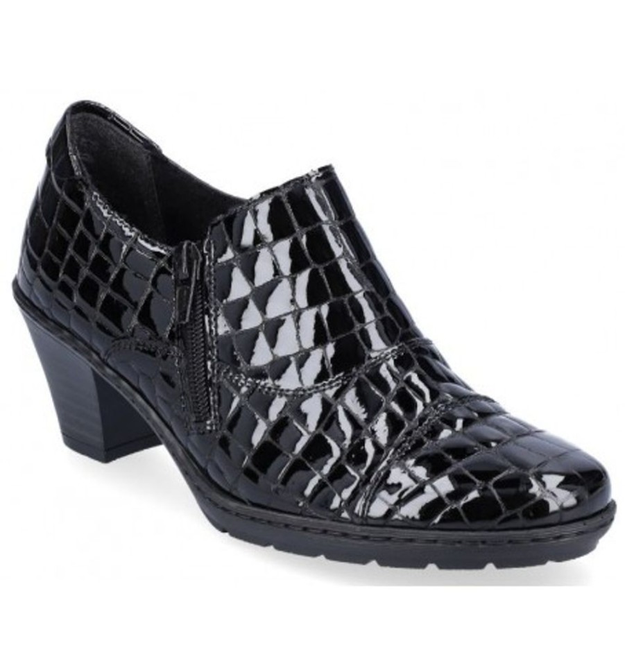 Women'S Shoes Shoesissime Shoes | Rieker 57173-03 Black Varnish