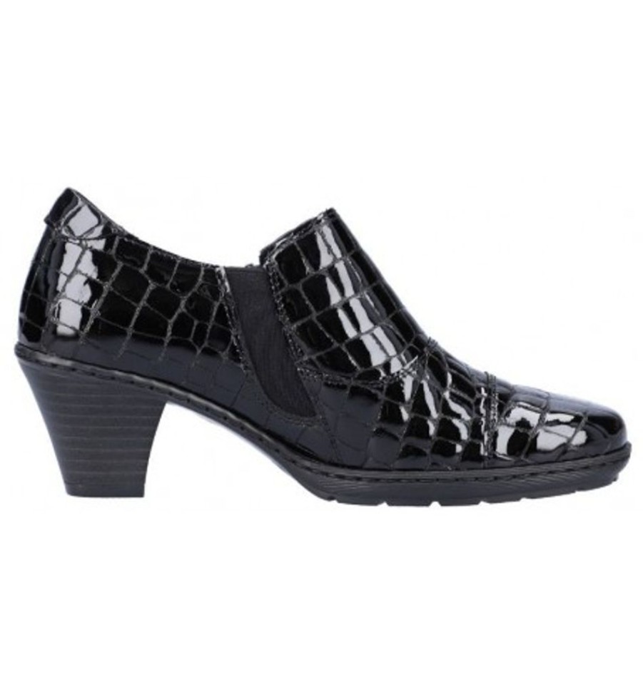 Women'S Shoes Shoesissime Shoes | Rieker 57173-03 Black Varnish