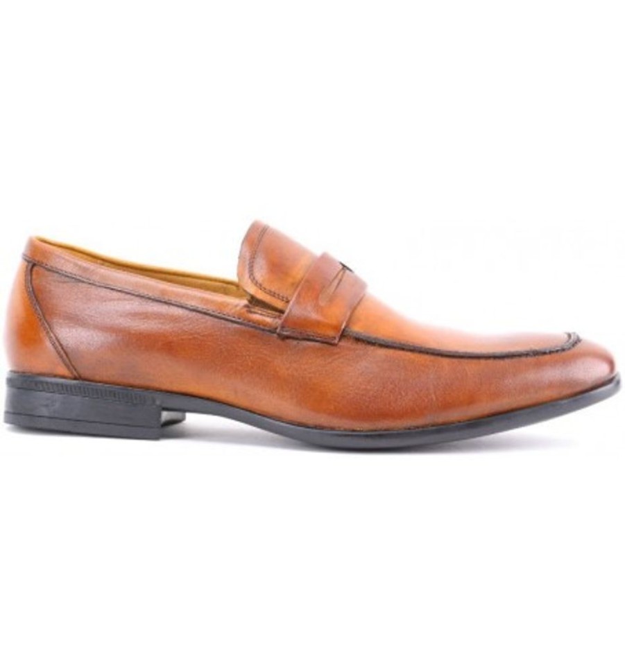 Men'S Shoes Shoesissime Dress Shoes Without Laces | (Weyco Group Inc) Florsheim Burbank Penny 15092 Tan