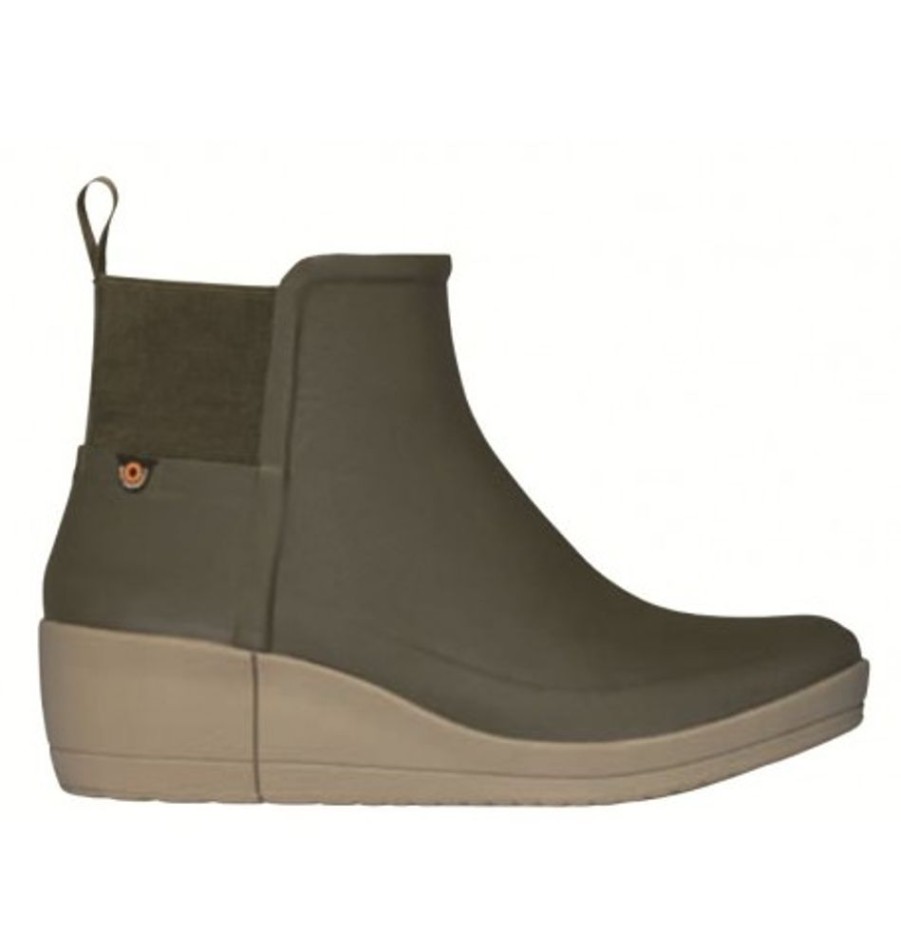 Women'S Shoes Shoesissime Fall Boots | Bogs Vista Wedge 72511 Green Khaki