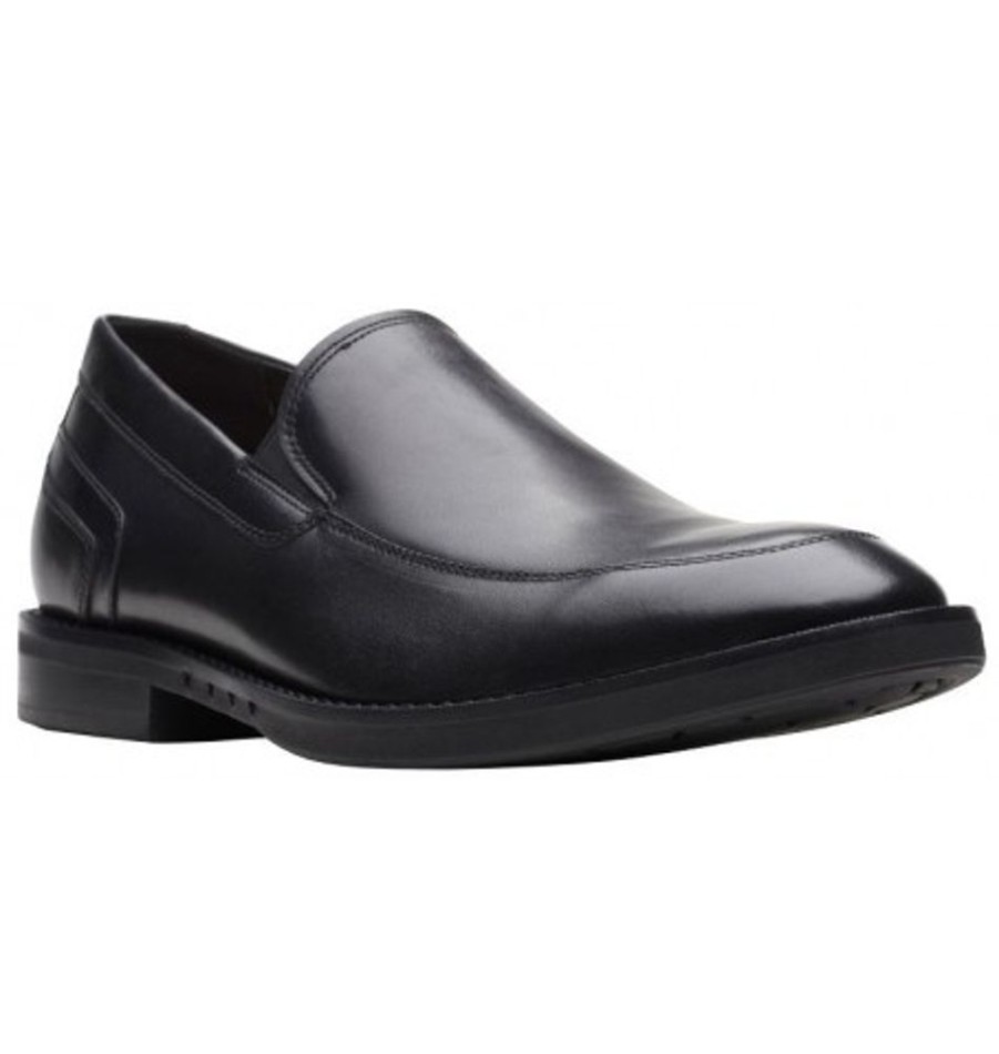 Men'S Shoes Shoesissime Dress Shoes Without Laces | Clarks Un Hugh Step 26169021 Black