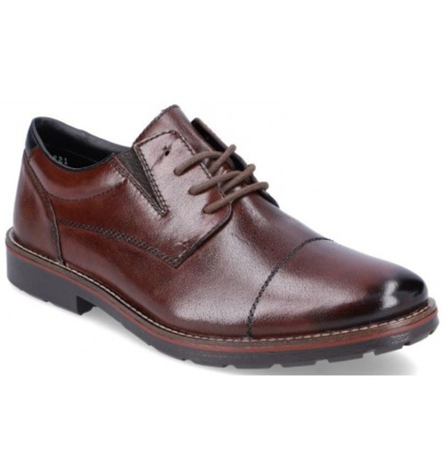 Men'S Shoes Shoesissime Dress Shoes With Laces | Rieker 15320-25 Brown