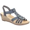 Women'S Shoes Shoesissime Sandals | Rieker 62436-14 Blue