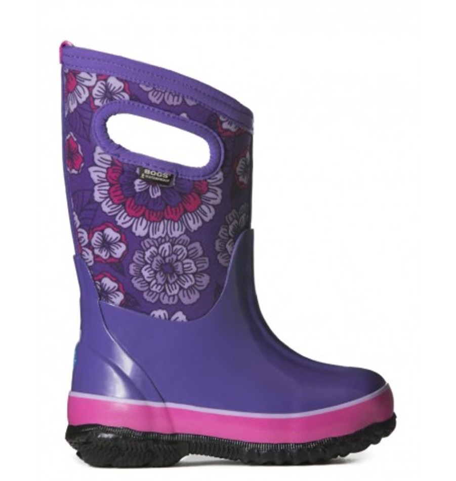 Kids Shoes Shoesissime Winter Boots | Bogs K Clsc Pansies 72158 Purple