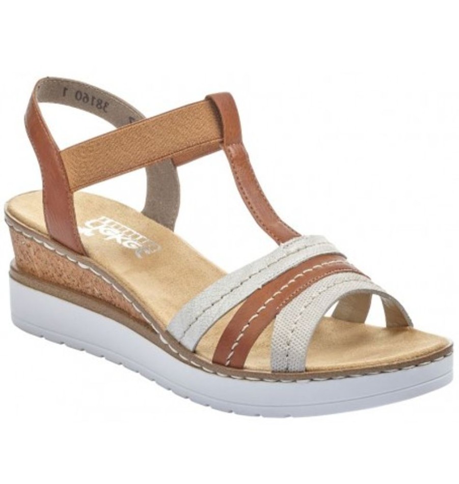 Women'S Shoes Shoesissime Sandals | Rieker V38A1 Tan