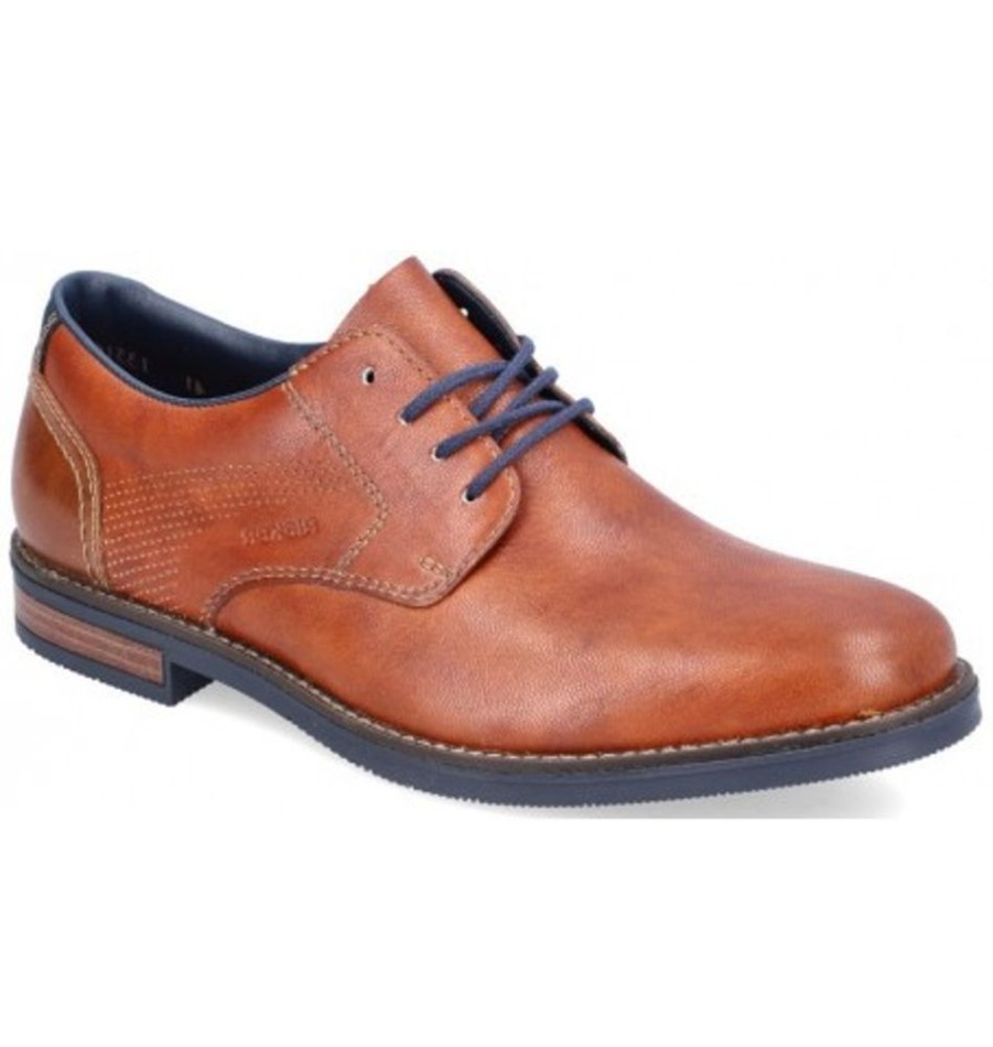 Men'S Shoes Shoesissime Dress Shoes With Laces | Rieker 13516-22 Tan