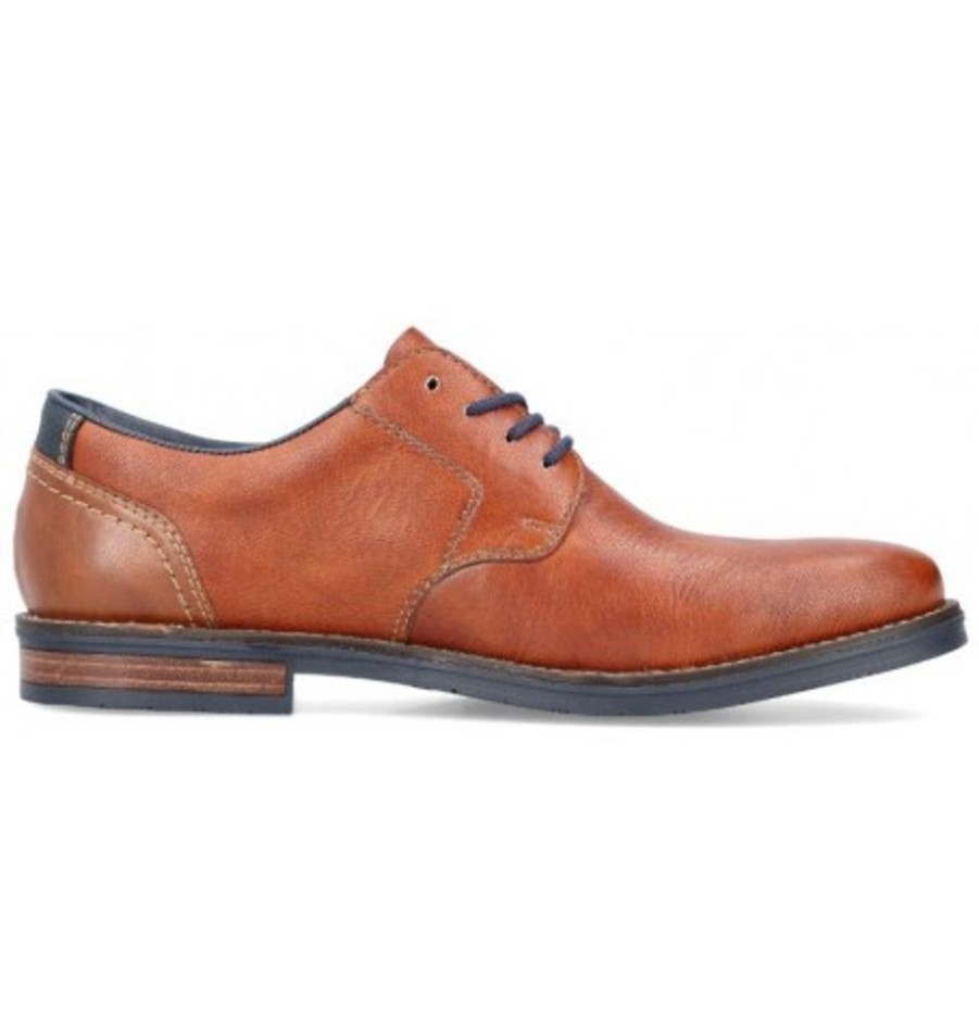 Men'S Shoes Shoesissime Dress Shoes With Laces | Rieker 13516-22 Tan