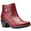 Women'S Shoes Shoesissime Fall Boots | Clarks Emily Calle 26154989 Red