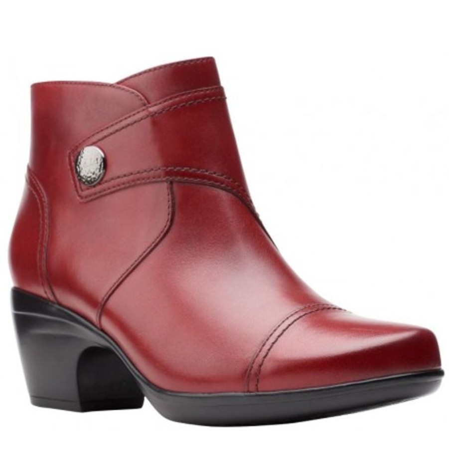 Women'S Shoes Shoesissime Fall Boots | Clarks Emily Calle 26154989 Red