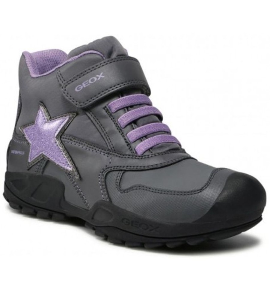 Kids Shoes Shoesissime Fall Boots | Geox N.Savage G.Wpf.A J16Cca Silver Grey