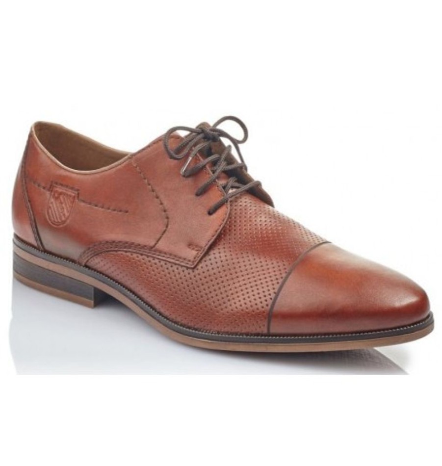 Men'S Shoes Shoesissime Dress Shoes With Laces | Rieker 11615-24 Tan