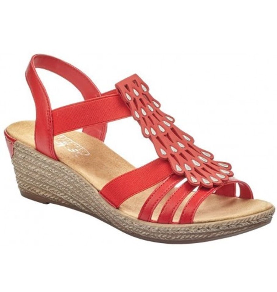 Women'S Shoes Shoesissime Sandals | Rieker 62436-33 Red