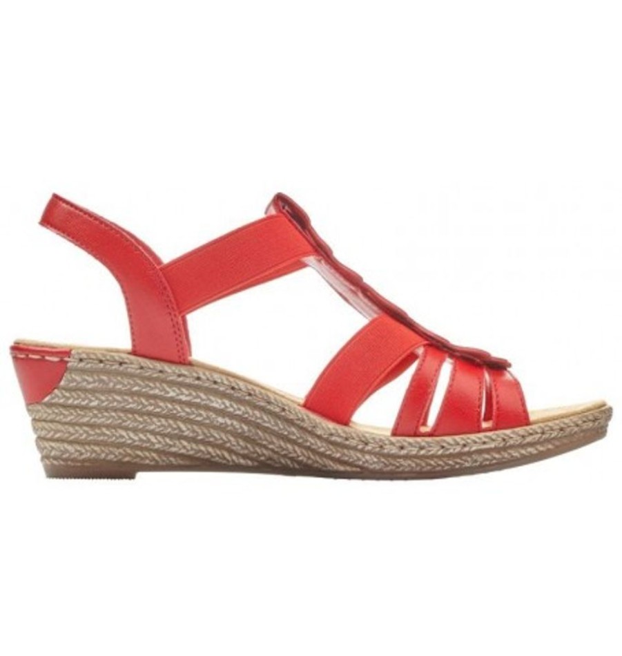 Women'S Shoes Shoesissime Sandals | Rieker 62436-33 Red