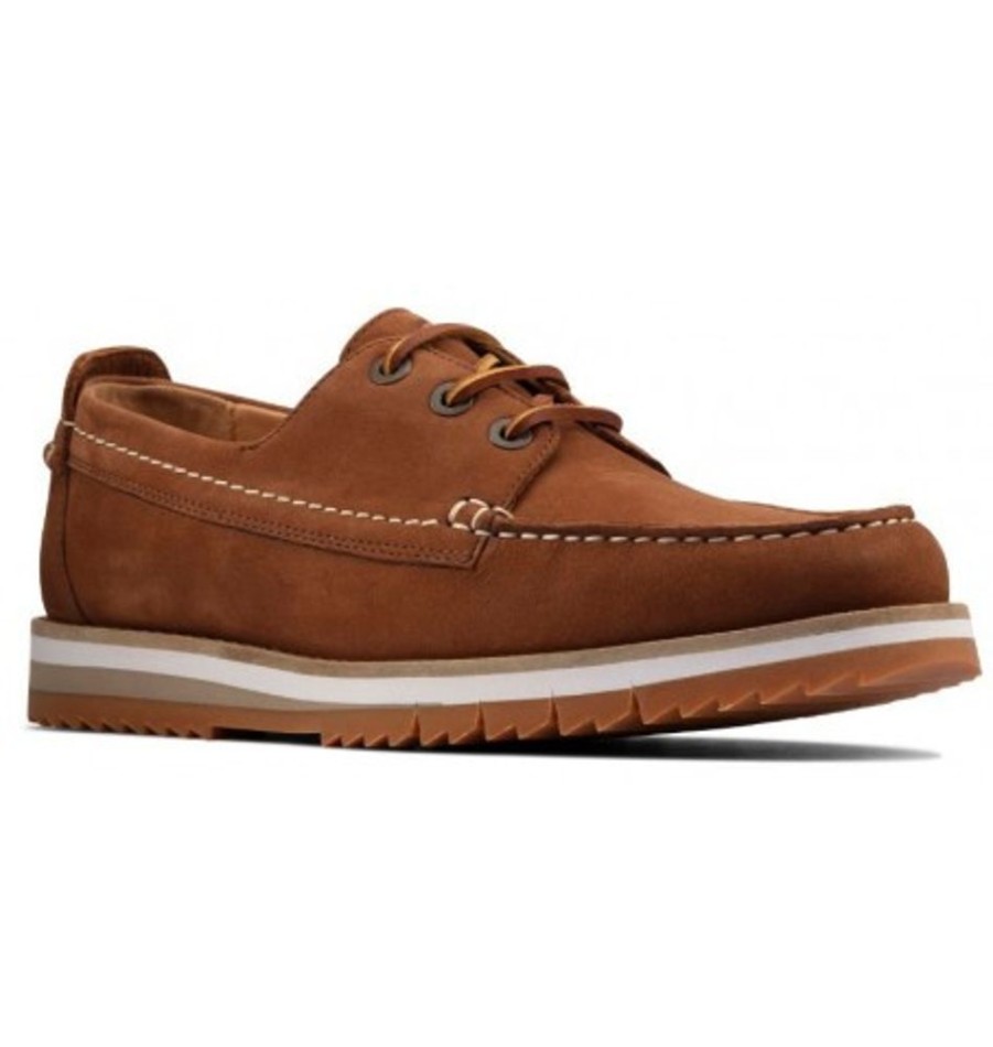 Men'S Shoes Shoesissime Casual Shoes | Clarks Durston Lace 26157768 Tan