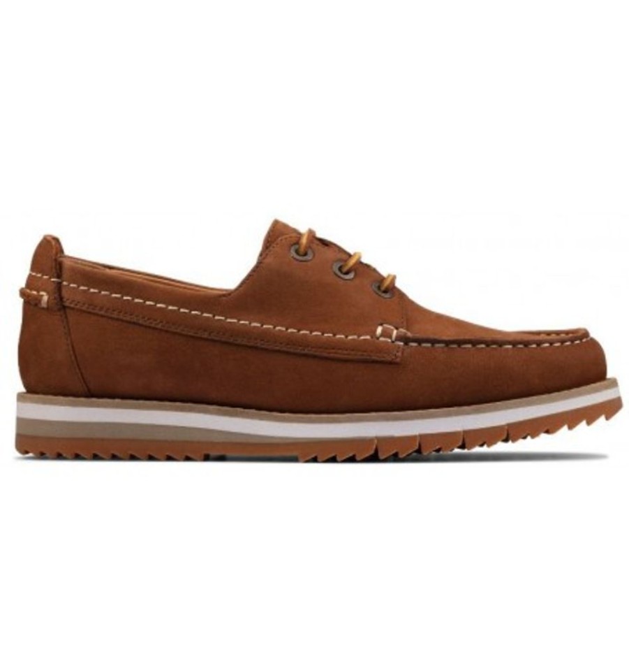 Men'S Shoes Shoesissime Casual Shoes | Clarks Durston Lace 26157768 Tan