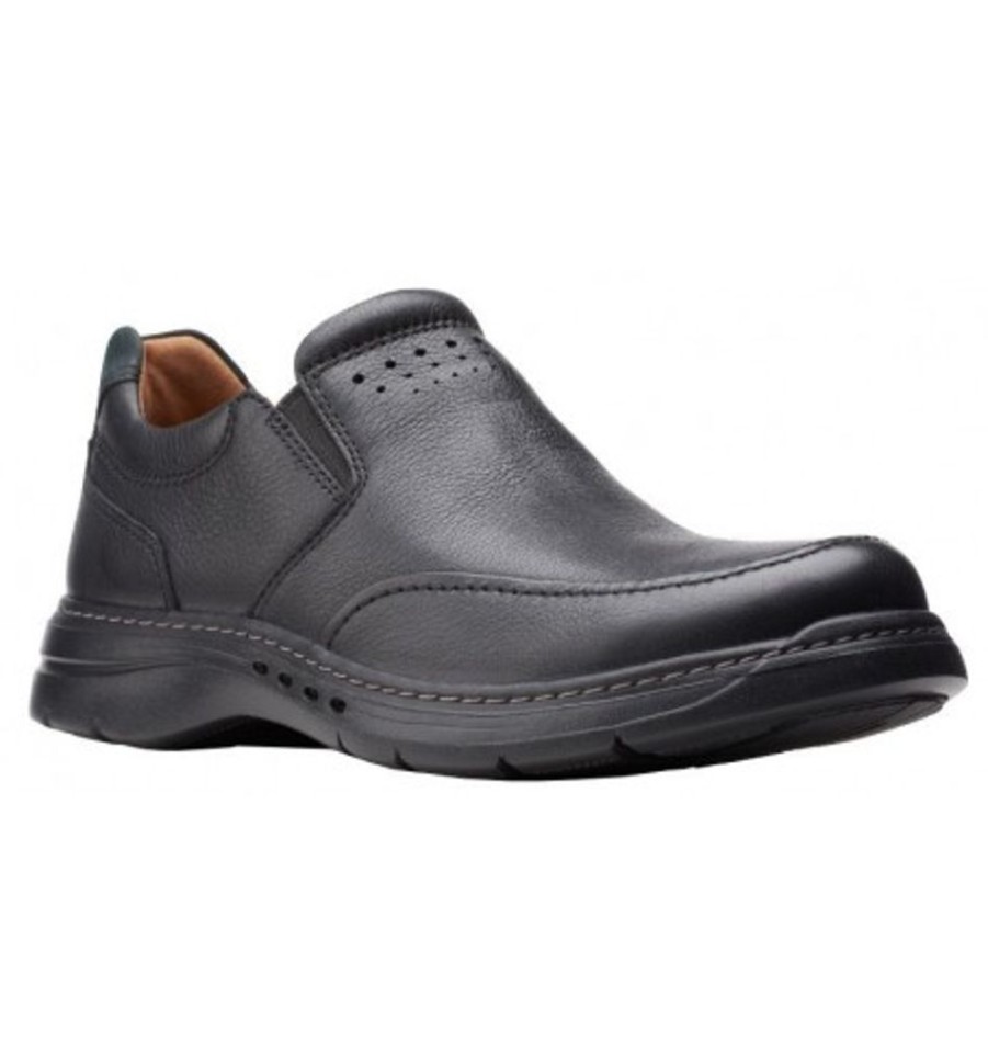 Men'S Shoes Shoesissime Dress Shoes Without Laces | Clarks Un Brawley Step 26151788 Black