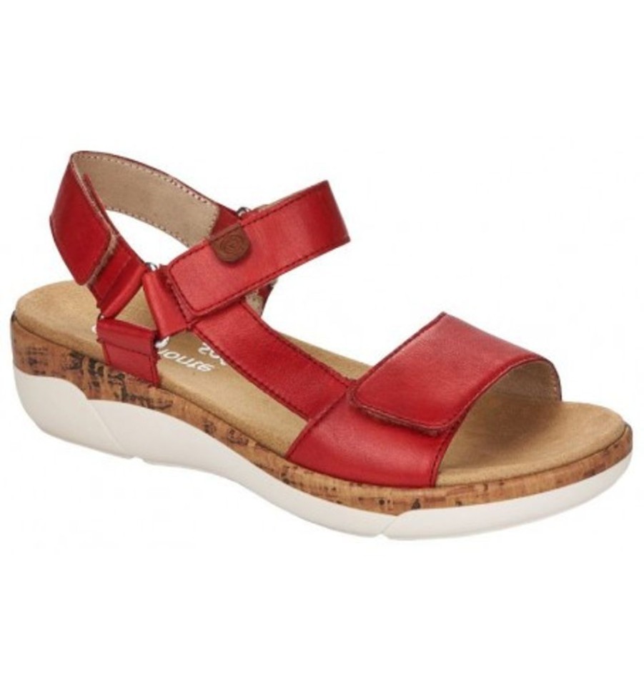 Women'S Shoes Shoesissime Sandals | Rieker - Remonte R6855-33 Red