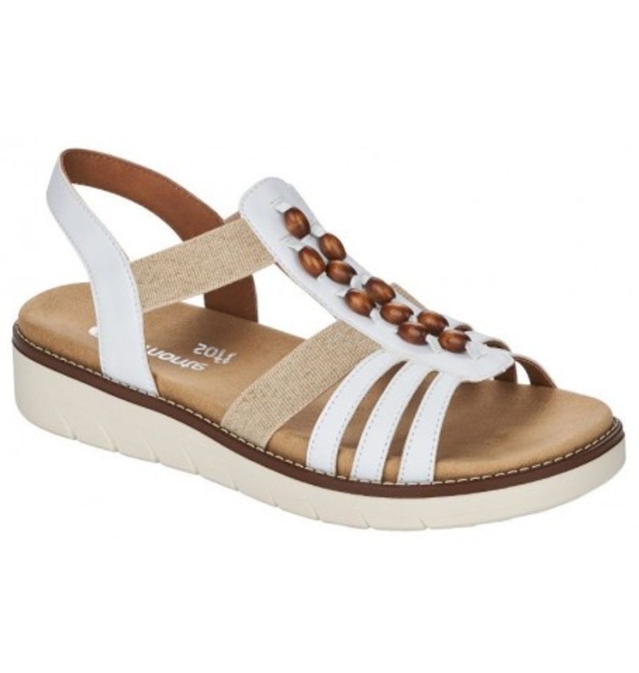 Women'S Shoes Shoesissime Sandals | Rieker - Remonte D2065-80 White