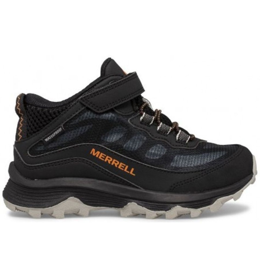 Kids Shoes Shoesissime Fall Boots | Merrell Moab Speed Mid Ac Wp Mk265951 Black