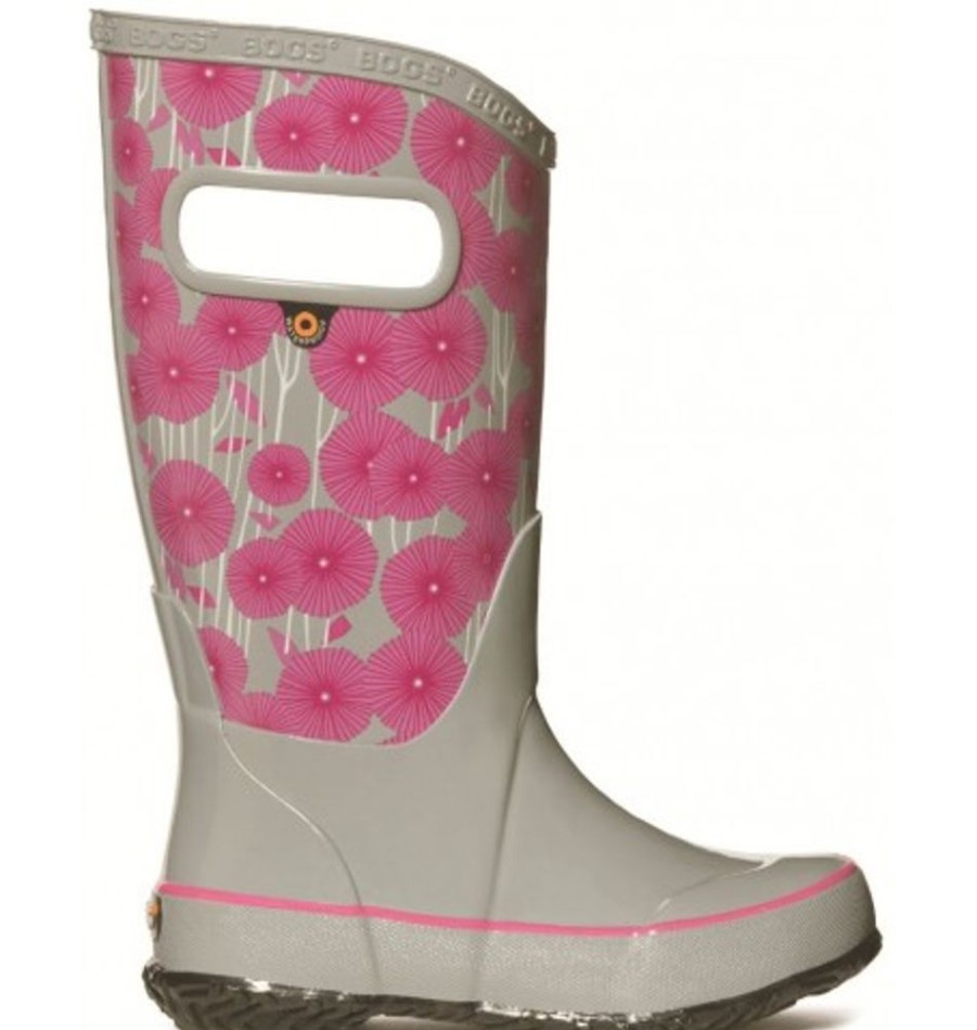 Kids Shoes Shoesissime Rain Boots | Bogs K Rainbt Aster 72216 Silver Grey