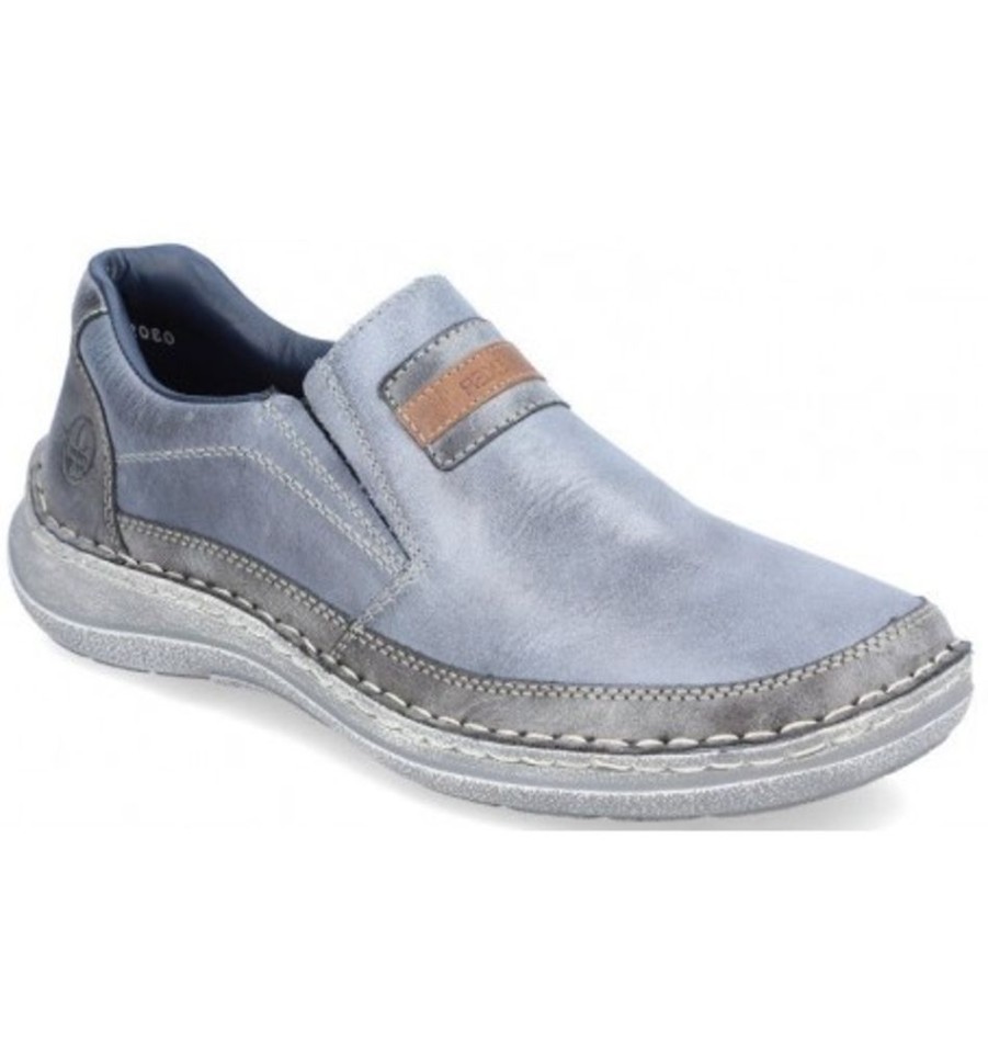 Men'S Shoes Shoesissime Casual Shoes | Rieker 03091-14 Blue