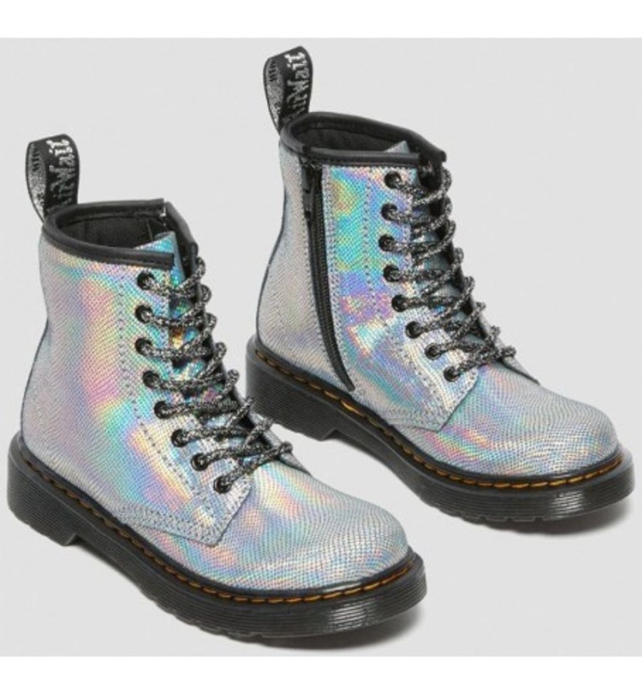 Kids Shoes Shoesissime Fall Boots | Dr. Martens 1460J 27533040 Silver Grey