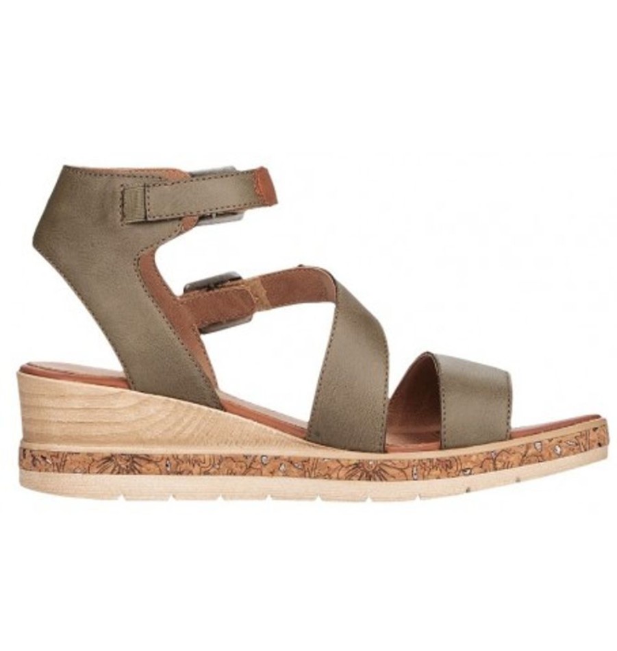 Women'S Shoes Shoesissime Sandals | Rieker - Remonte D3052-54 Green Khaki