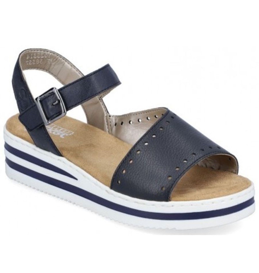 Women'S Shoes Shoesissime Sandals | Rieker V0255-14 Blue