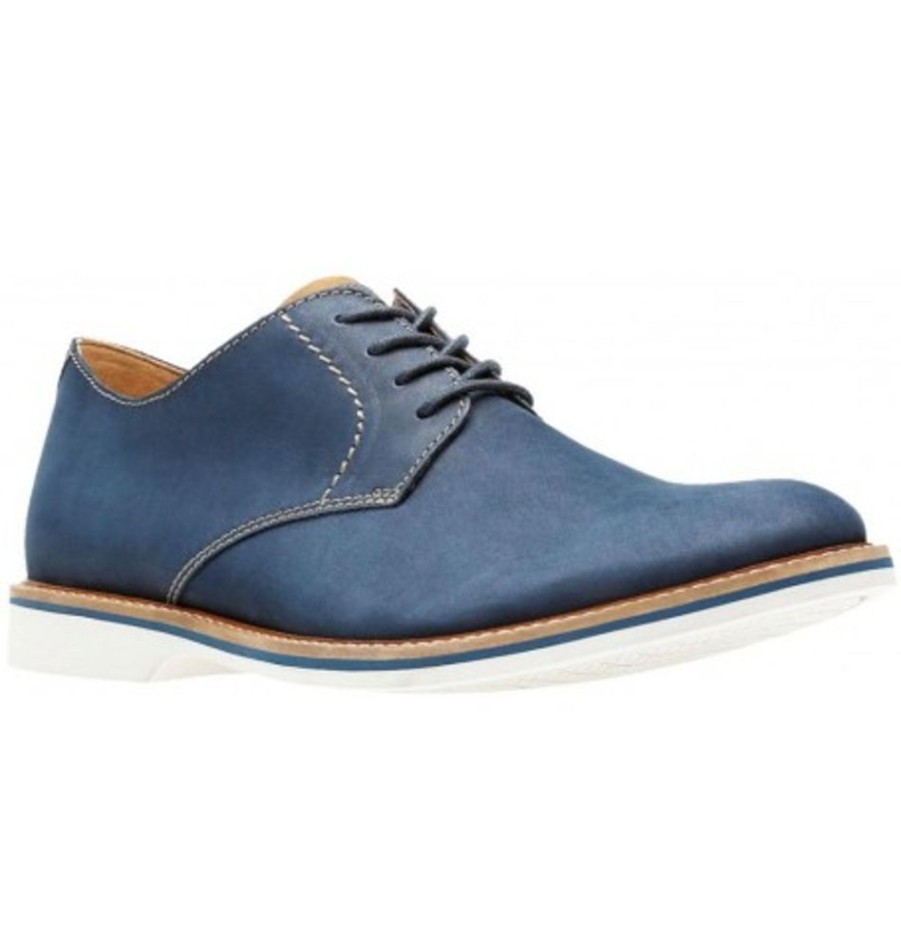 Men'S Shoes Shoesissime Dress Shoes With Laces | Clarks Atticus Lace 26131819 Blue