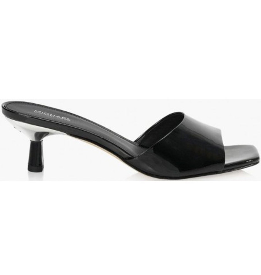 Women'S Shoes Shoesissime Sandals | Michael Kors Amal Kitten Sandal 40R3Amms Black Varnish