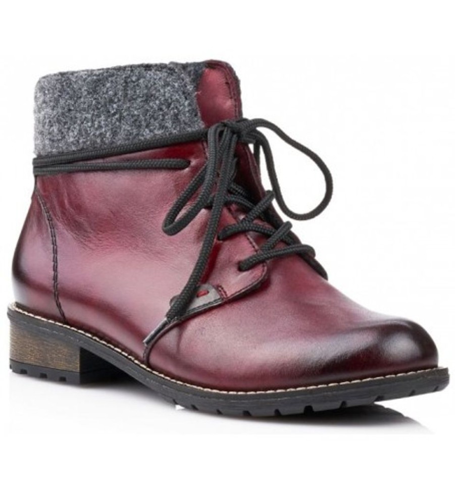 Women'S Shoes Shoesissime Fall Boots | Rieker - Remonte R3332-35 Burgundy