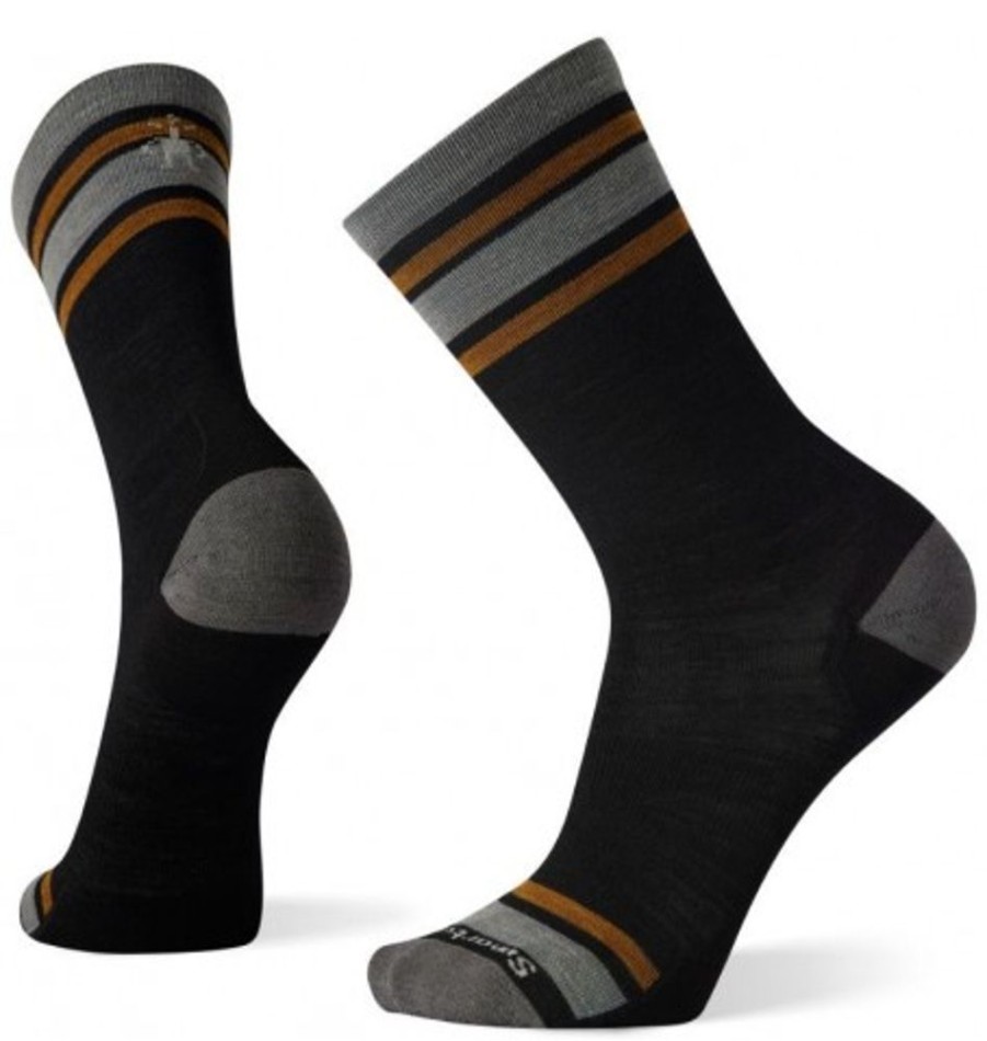 Accessories Shoesissime Men'S | Smartwool Everyday Top Split Stripe Crew Black