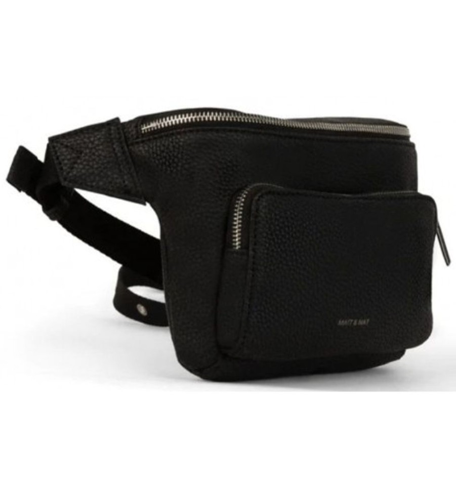 Accessories Shoesissime Waist Bags | Matt & Nat Kora Vegan Belt Bag Black