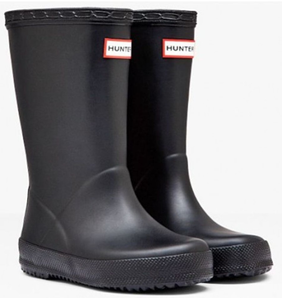 Kids Shoes Shoesissime Rain Boots | Hunter Kids First Classic Gloss Kft5094 Black Varnish