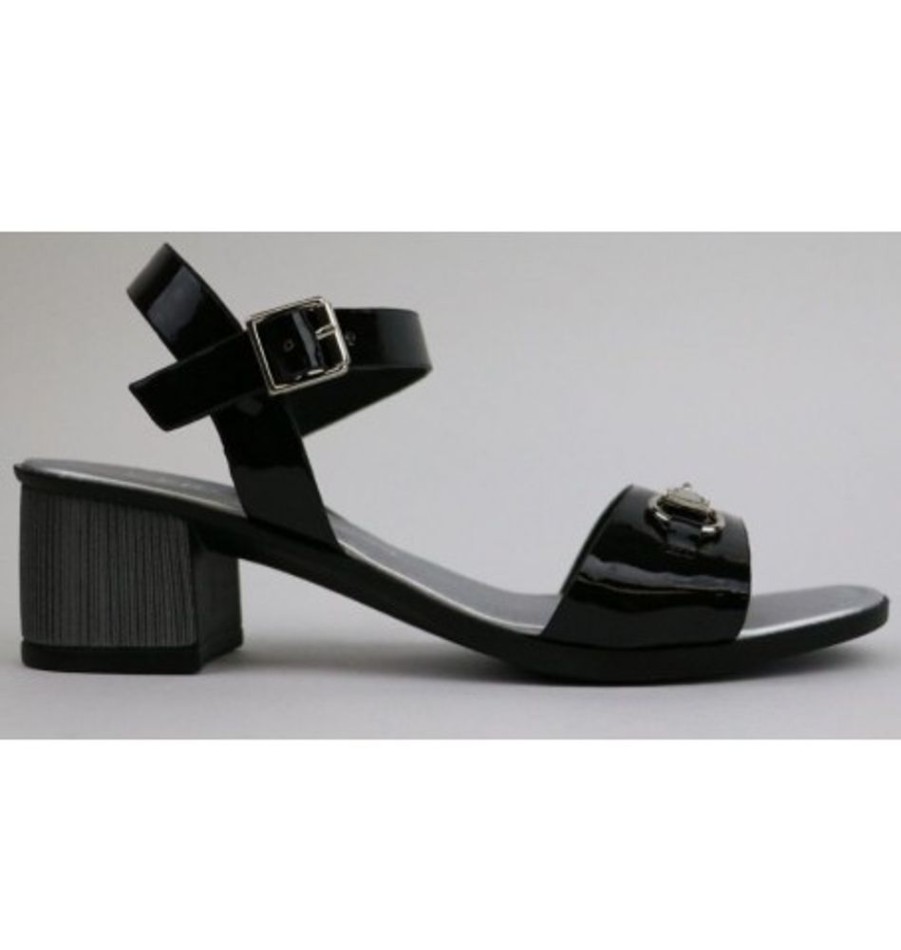 Women'S Shoes Shoesissime Sandals | Cerutti 21776 Black Varnish