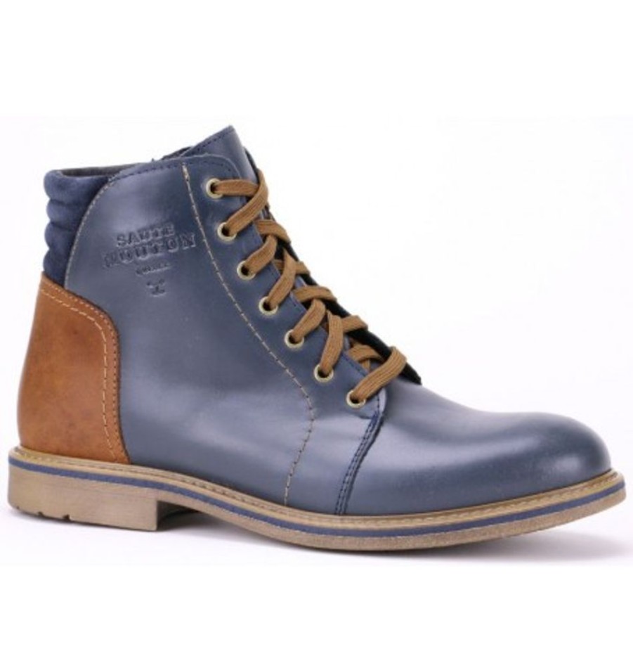 Men'S Shoes Shoesissime Winter Boots | Saute-Mouton Clement 2567 Blue