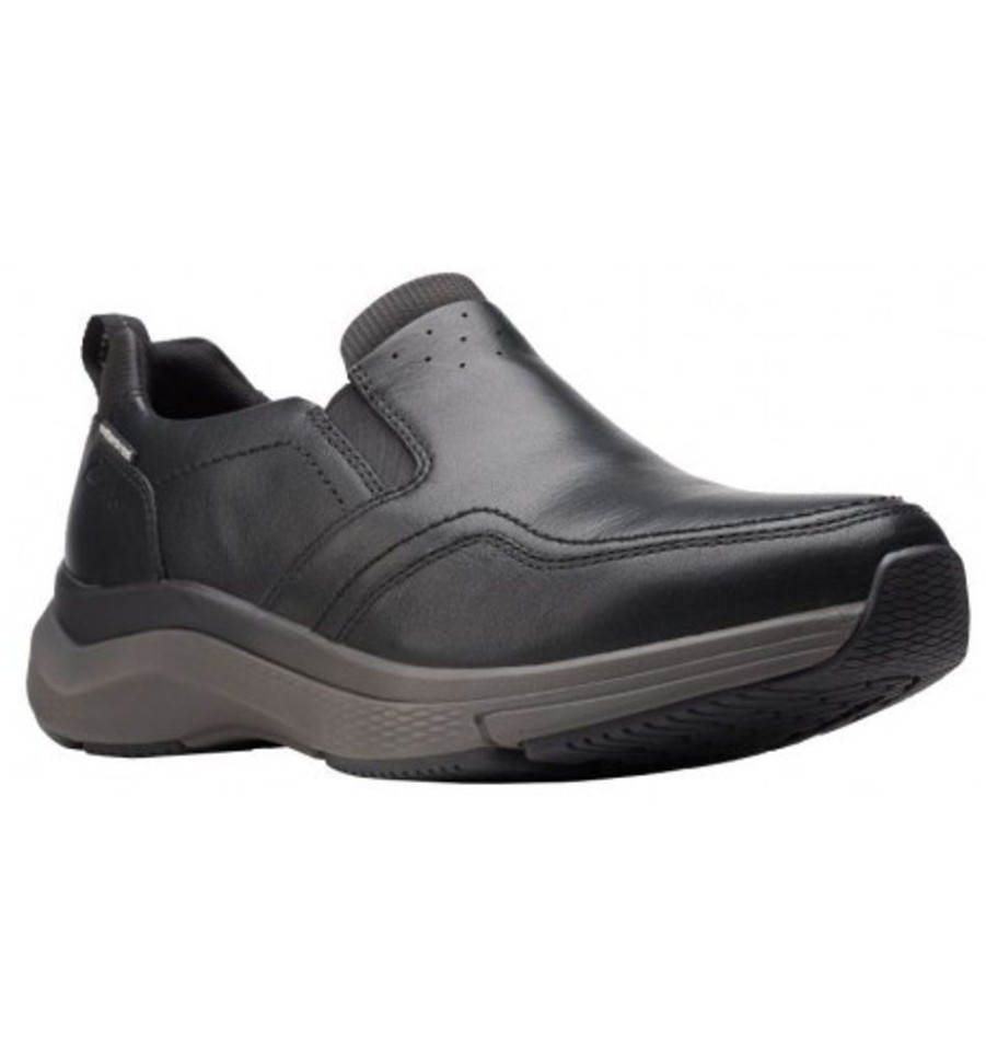 Men'S Shoes Shoesissime Dress Shoes Without Laces | Clarks Wave2.0 Edge 26155106 Black