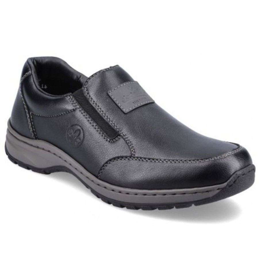 Men'S Shoes Shoesissime Dress Shoes Without Laces | Rieker 03354-03 Black