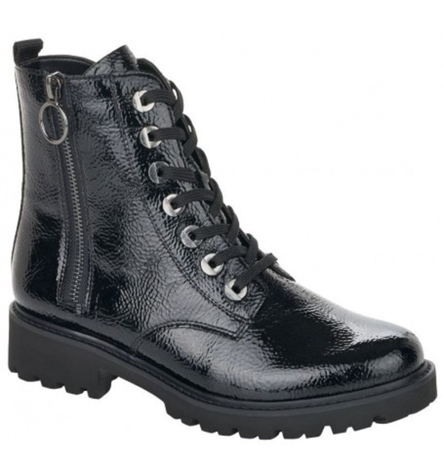 Women'S Shoes Shoesissime Fall Boots | Rieker - Remonte D8671-02 Black Varnish