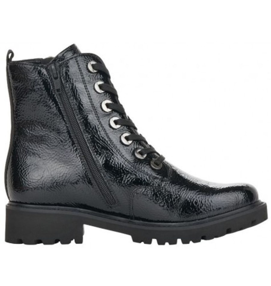 Women'S Shoes Shoesissime Fall Boots | Rieker - Remonte D8671-02 Black Varnish