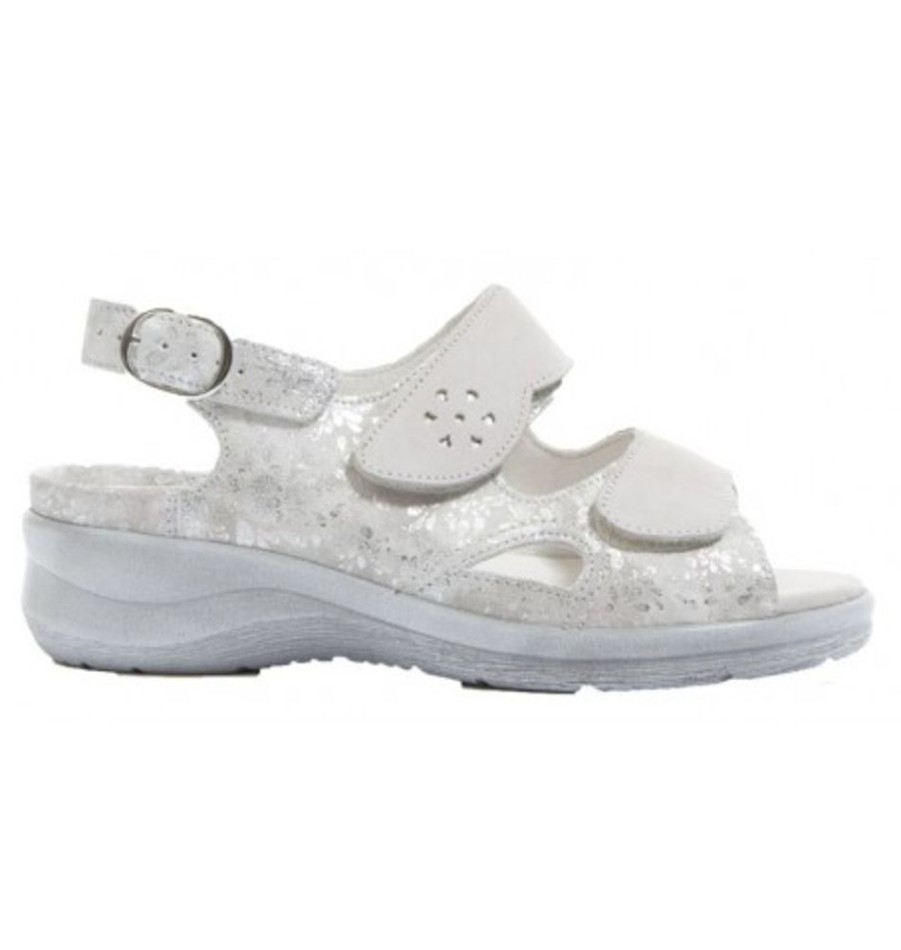 Women'S Shoes Shoesissime Sandals | Waldlaufer 811004 Silver Grey