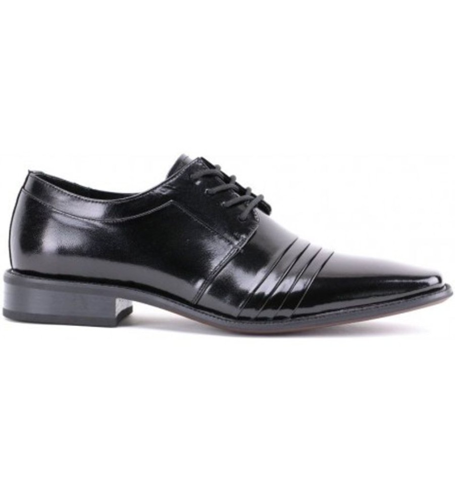 Men'S Shoes Shoesissime Dress Shoes With Laces | Stacy Adams Raynor 24748 Black Varnish