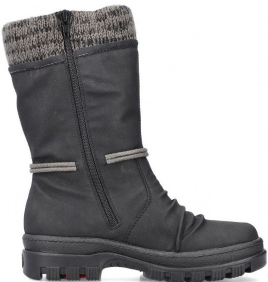 Women'S Shoes Shoesissime Winter Boots | Rieker X8283-00 Black