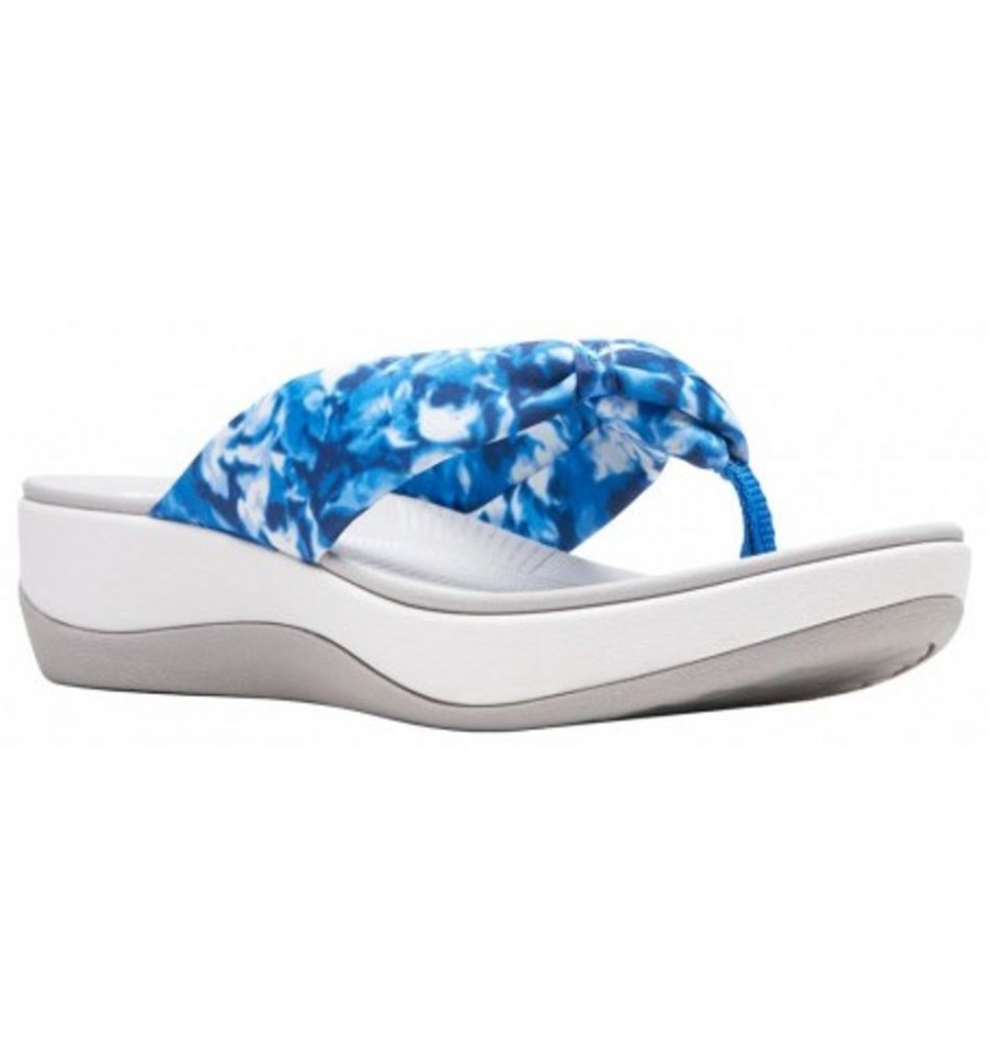 Women'S Shoes Shoesissime Sandals | Clarks Arla Glison Floral 26142539 Blue