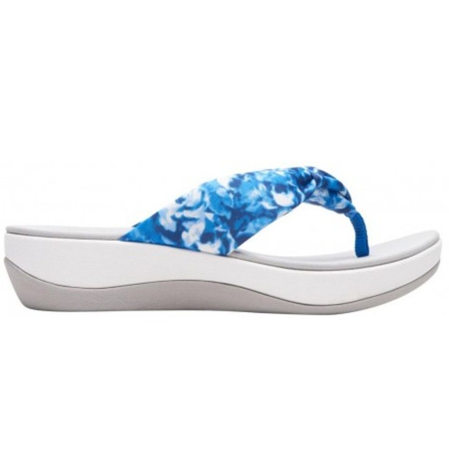 Women'S Shoes Shoesissime Sandals | Clarks Arla Glison Floral 26142539 Blue