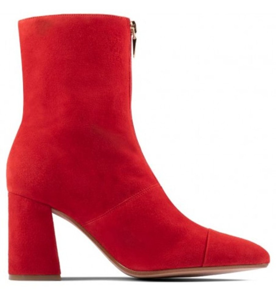 Women'S Shoes Shoesissime Fall Boots | Clarks Laina85 Ankle 26154649 Red