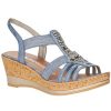 Women'S Shoes Shoesissime Sandals | Rieker - Remonte D4759 Blue